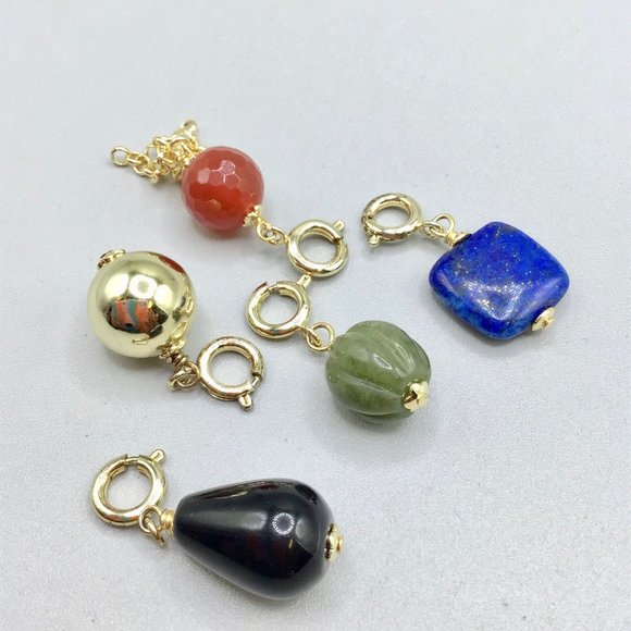 Instant Collection Semi Precious Stones Charm Dangles Removable Pendant Colorful - Picture 6 of 9